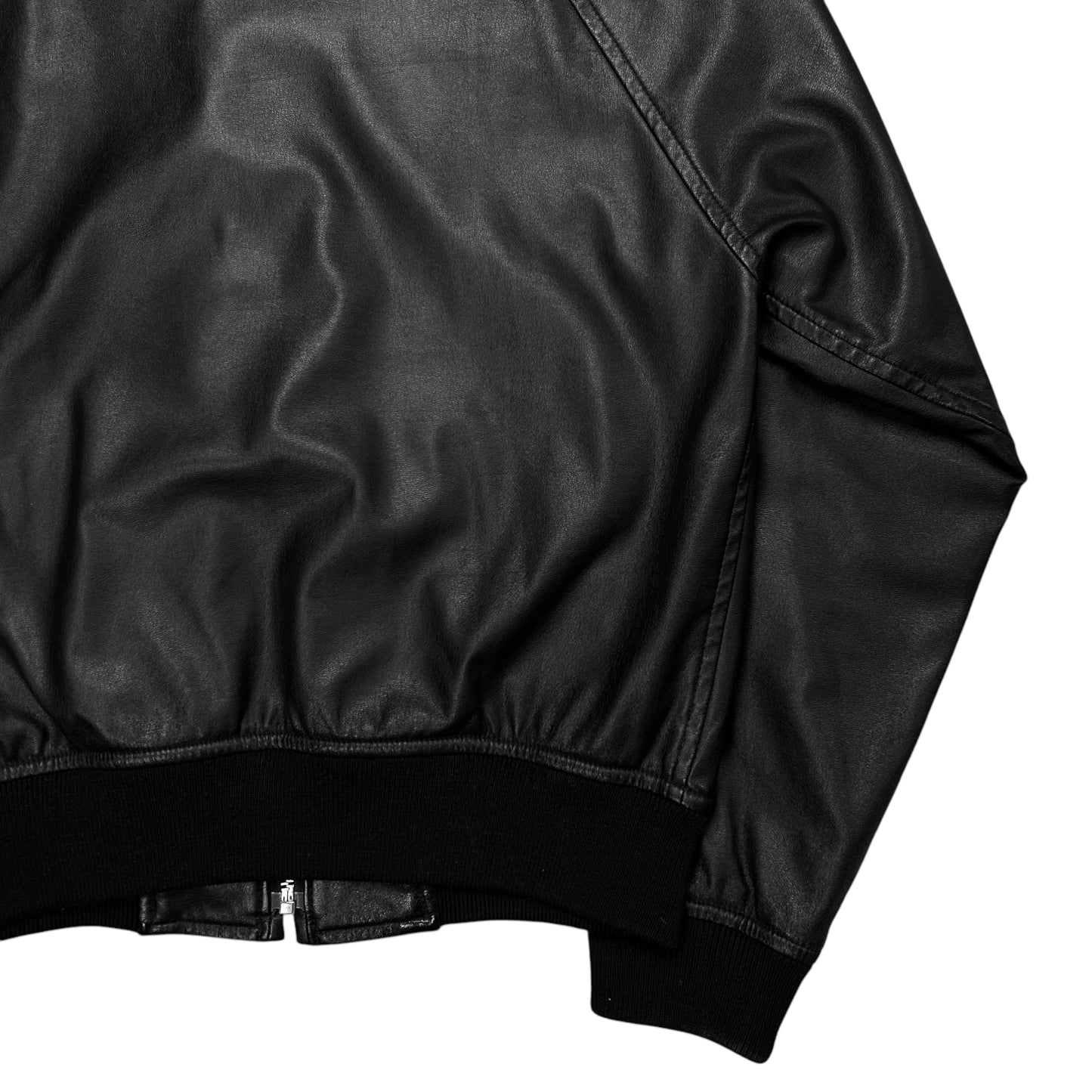 Comme des Garcons BLACK  Cropped Synthetic Leather Bomber Jacket - AW11