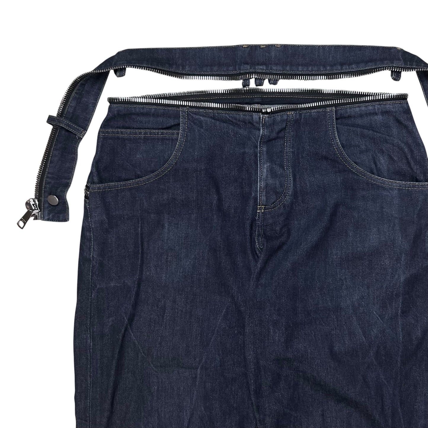 Balmain by Olivier Rousteing Wide Dual Waist Zip Jeans - AW18