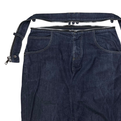 Balmain by Olivier Rousteing Wide Dual Waist Zip Jeans - AW18