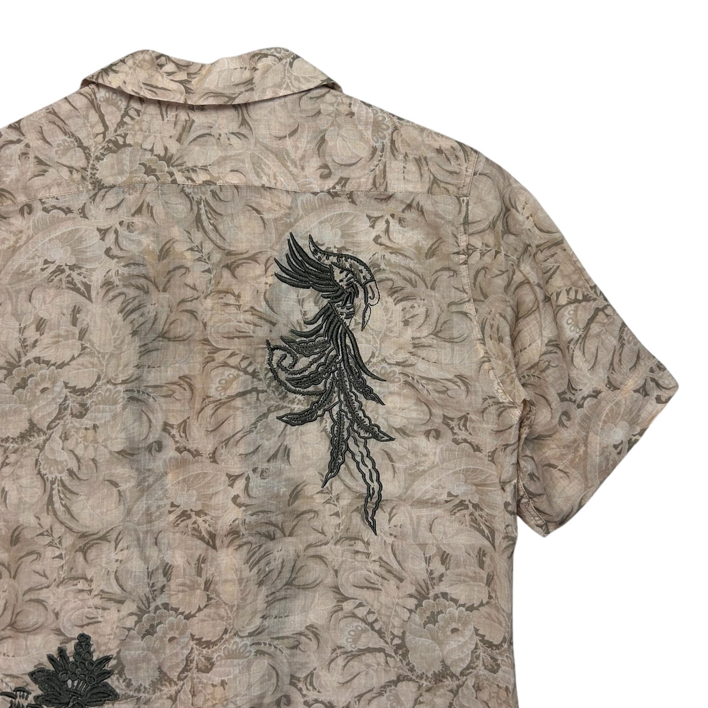 Dries Van Noten Floral Embroidered Camp Collar Shirt - SS18