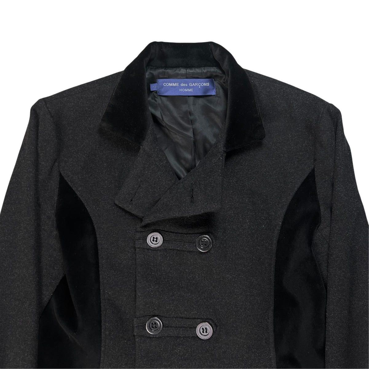 Comme des Garcons Homme Velour Appliqué Officer Jacket - SS06