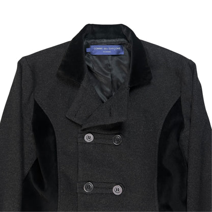 Comme des Garcons Homme Velour Appliqué Officer Jacket - SS06