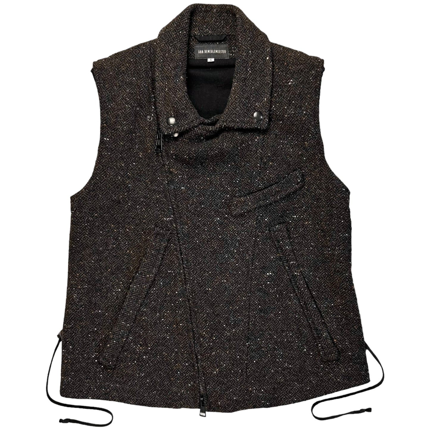 Ann Demeulemeester String Biker Wool Vest