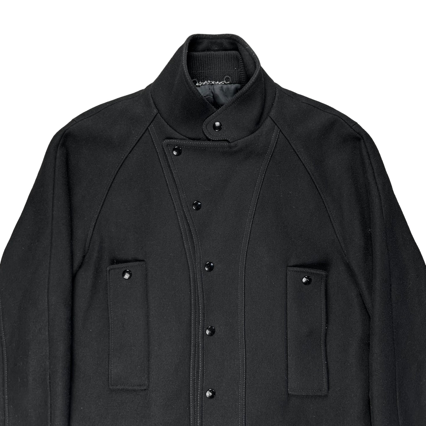 Balenciaga Cropped Snap Wool Bomber Jacket - AW09