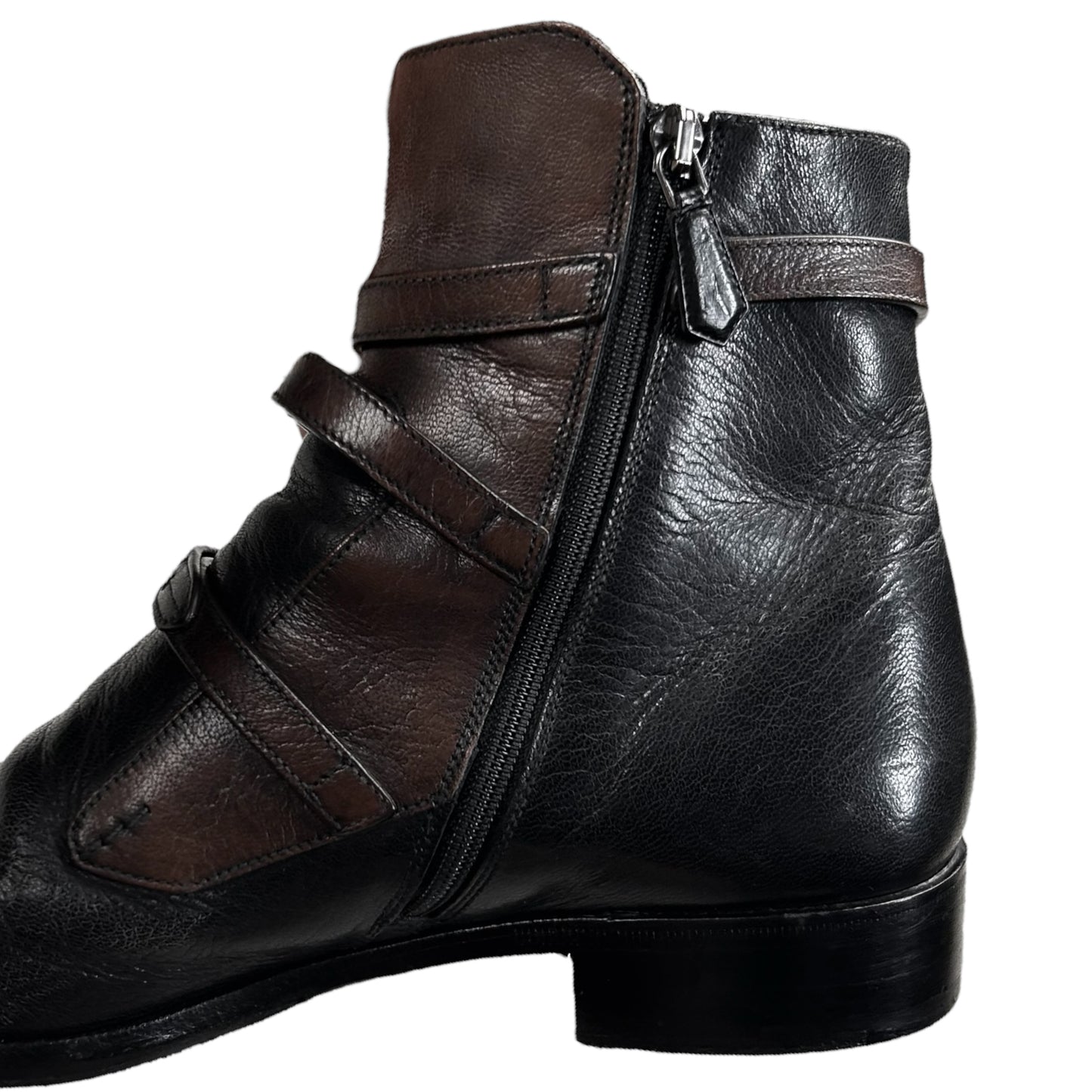 Prada Belted Two Tone Square Boots