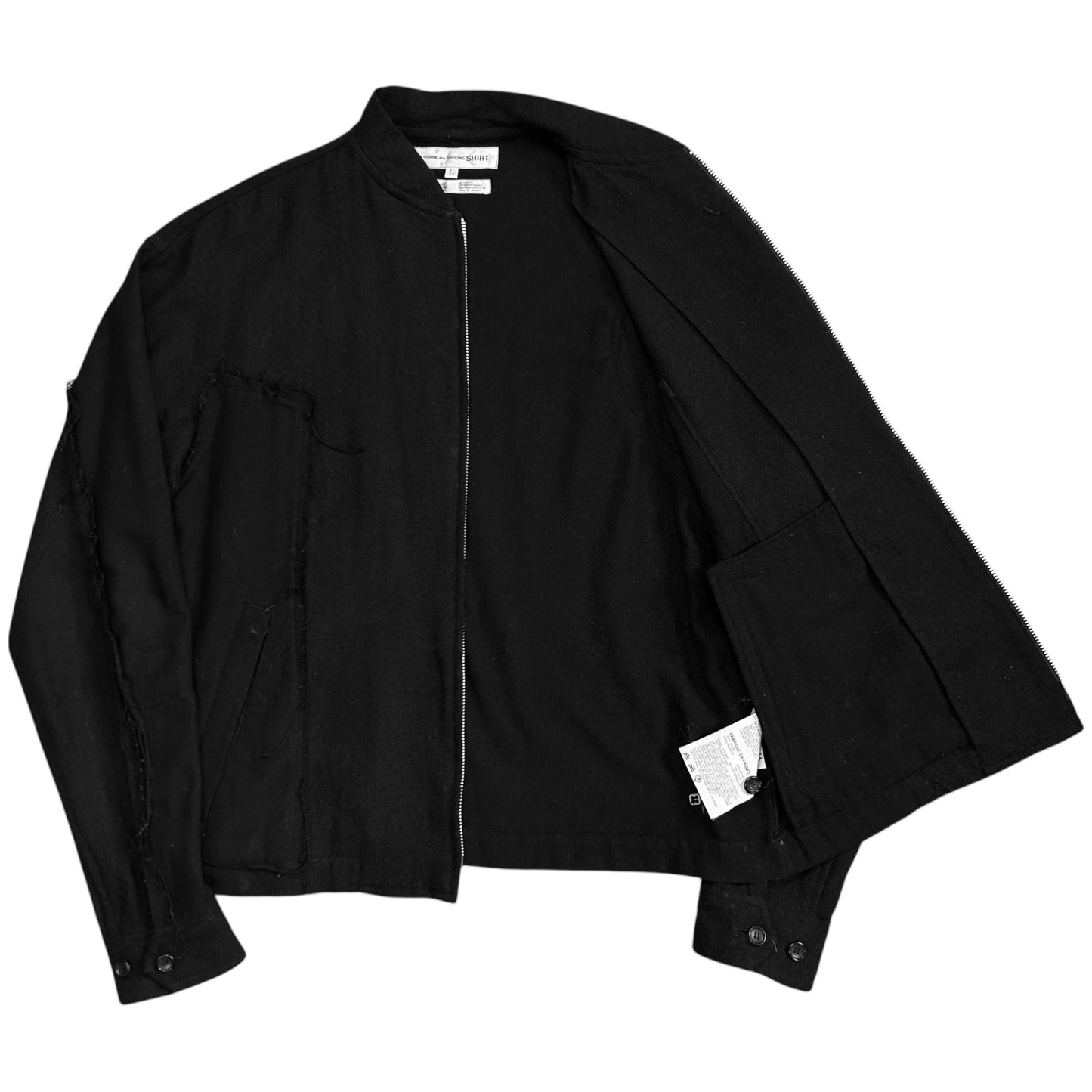 Comme des Garçons Shirt Distressed Reinforcement Bomber Jacket - AW16