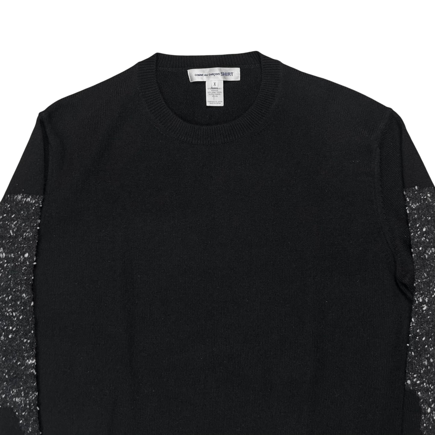 Comme des Garcons Shirt Intarsia Sleeve Sweater - AW19