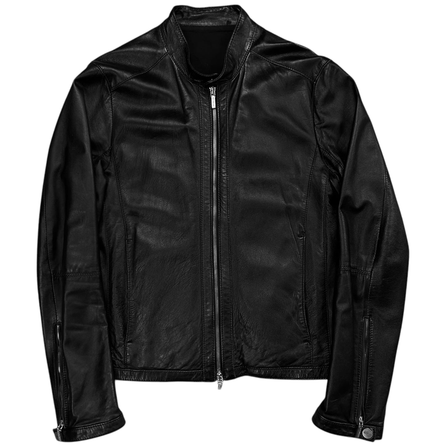 Dirk Bikkembergs Cafe Racer Leather Jacket