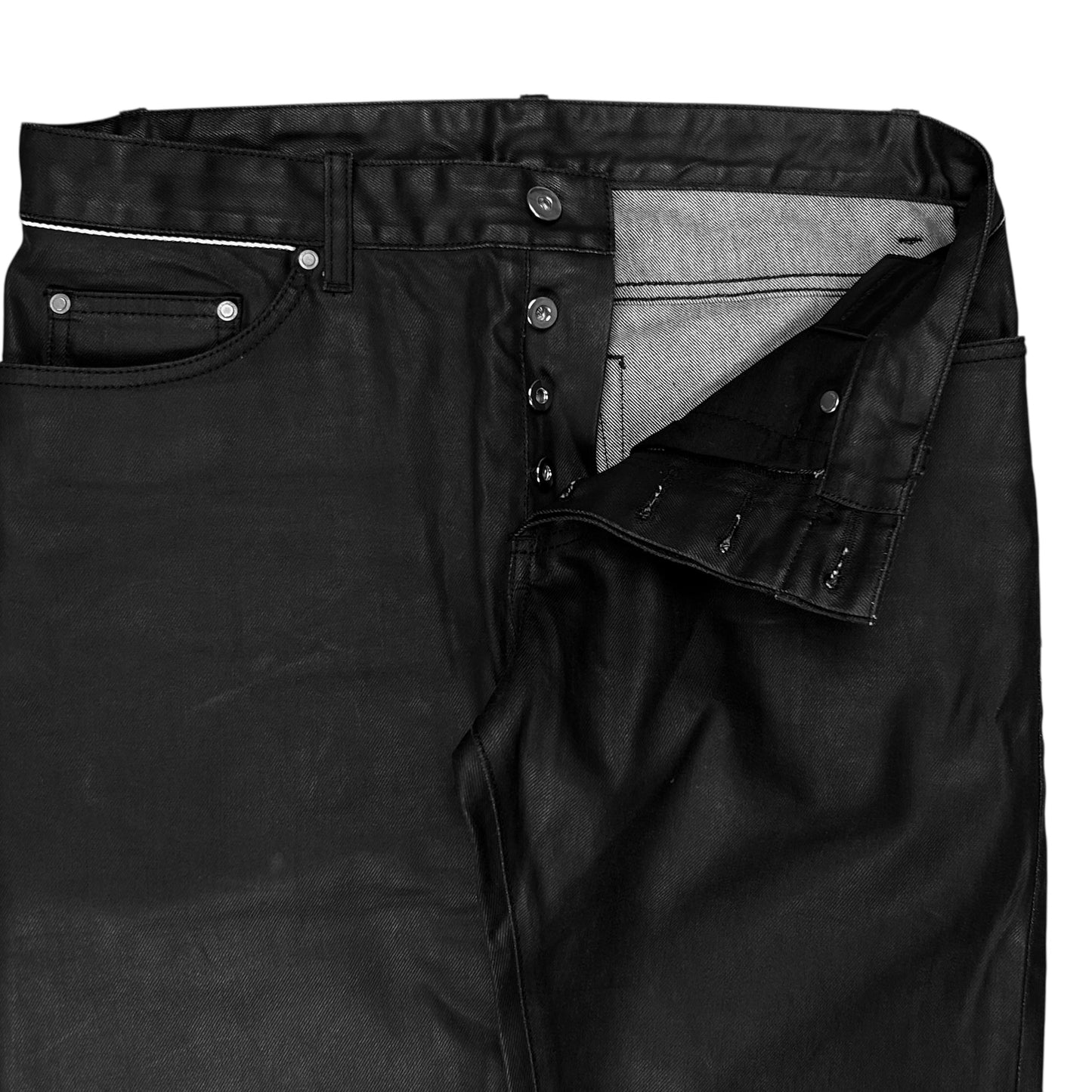 Balenciaga Waist Trimmed Waxed Jeans - SS13