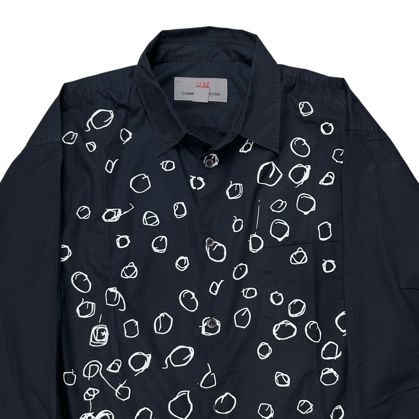 Comme des Garcons x H&M Scribble Polka Dot Shirt - AW08