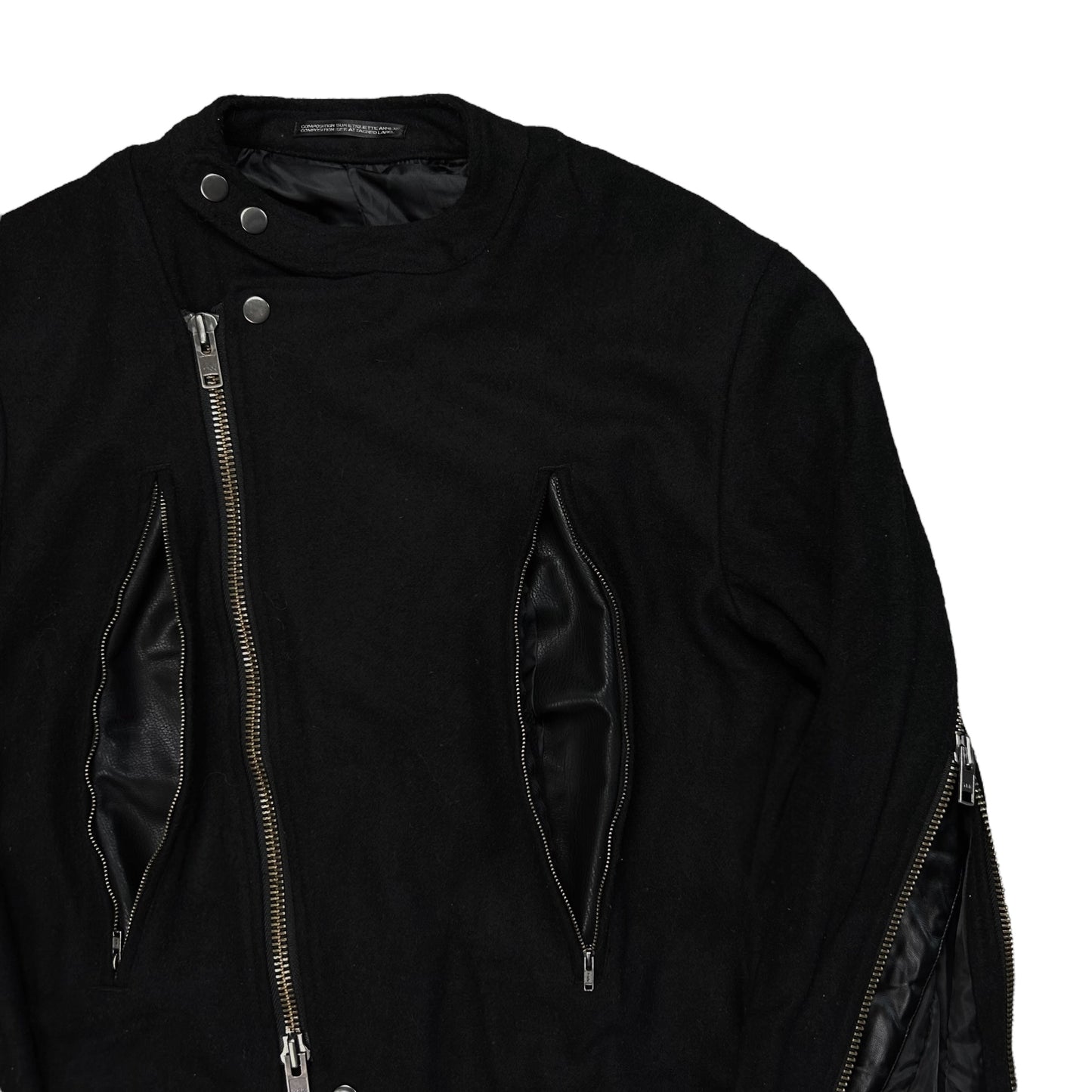 Yohji Yamamoto Pour Homme Back Zip Wool Bomber Jacket - AW14