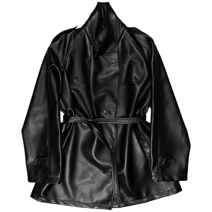Maison Margiela Belted Vegan Leather Blazer - AW19