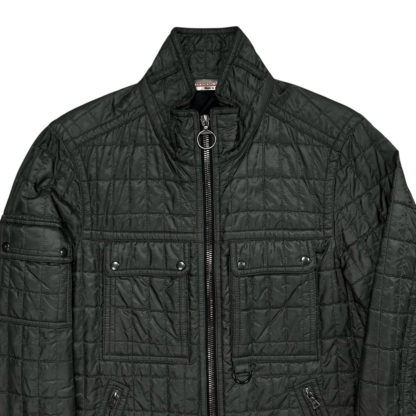 Prada Quilted Cargo Bomber Jacket