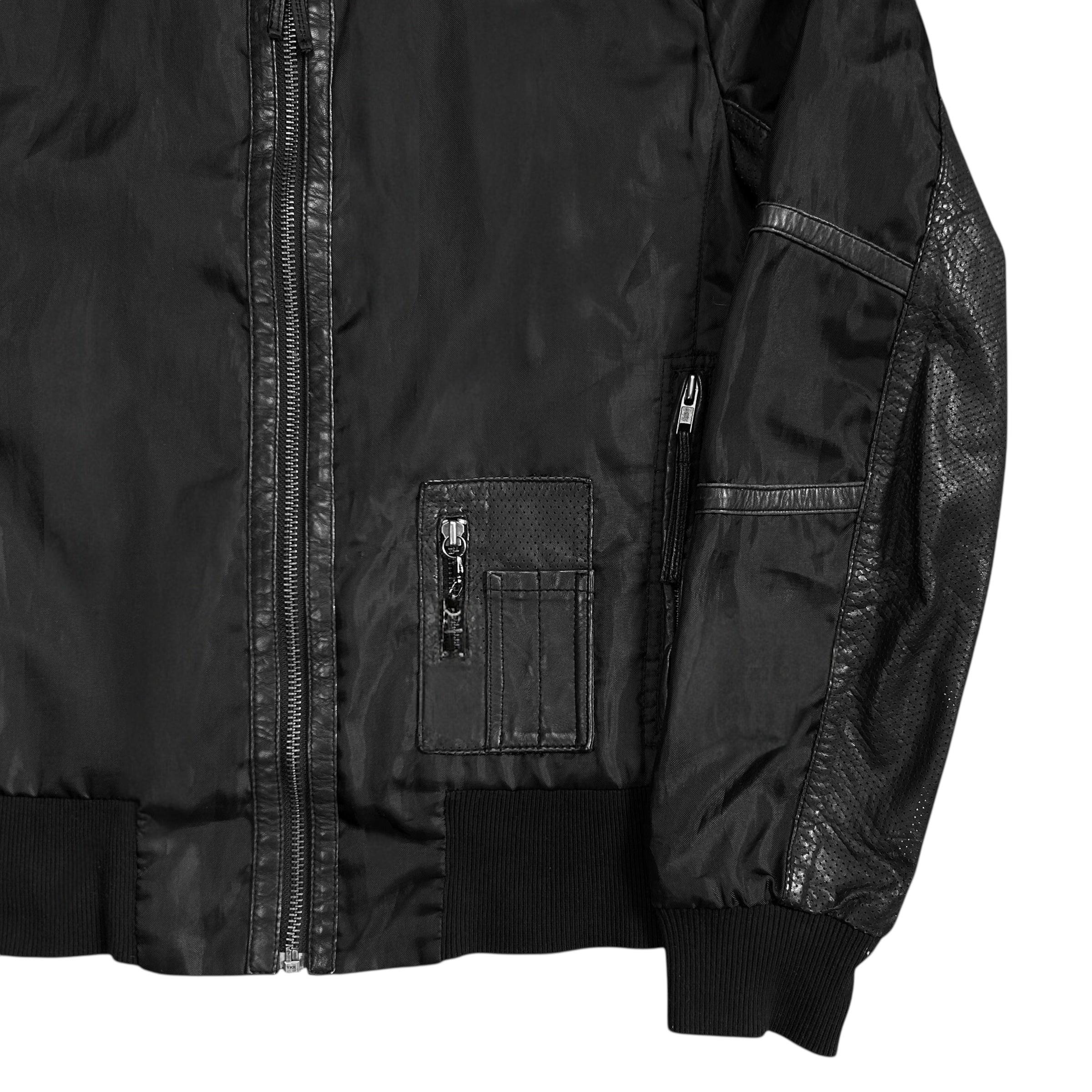 Dirk Bikkembergs Leather Applicated Utility Work Jacket – Vertical