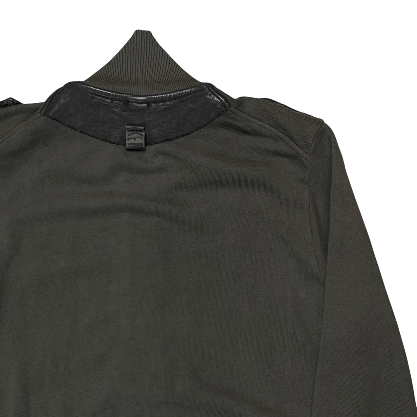 Dirk Bikkembergs Leather Strap Military Zip Sweater - SS09