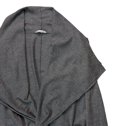 Helmut Lang Leather Belted Drape Cardigan - AW13