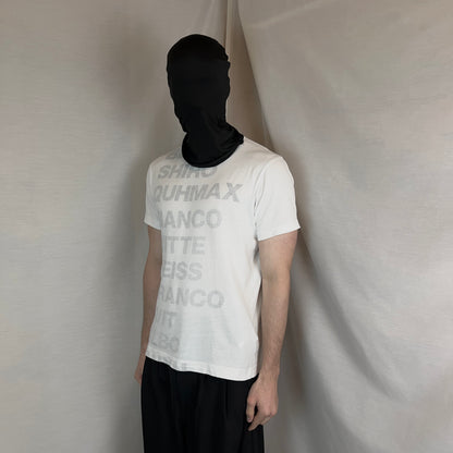 Comme des Garcons Shirt Bianco Reversed Print T-Shirt