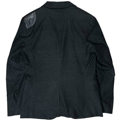 Dirk Bikkembergs Leather Applicated Corduroy Blazer