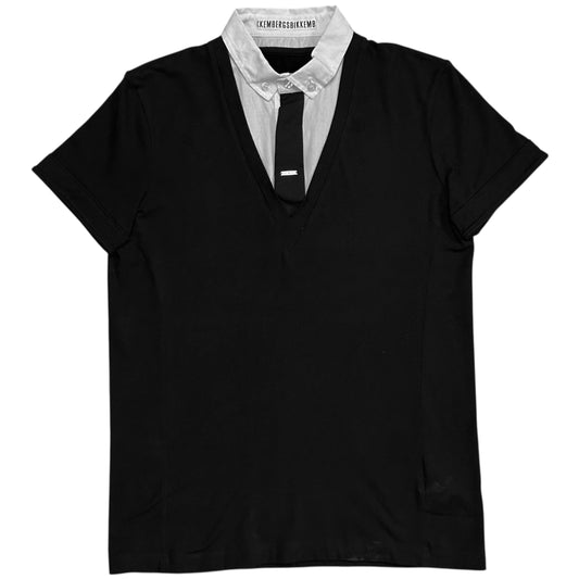 Dirk Bikkembergs Hybrid Button Up Tie T-Shirt