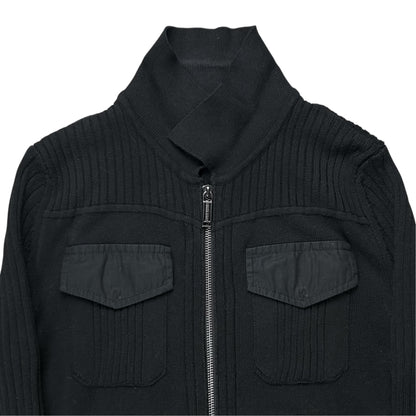 Dirk Bikkembergs Multi Zip Cargo Rib Knit Sweater - SS08