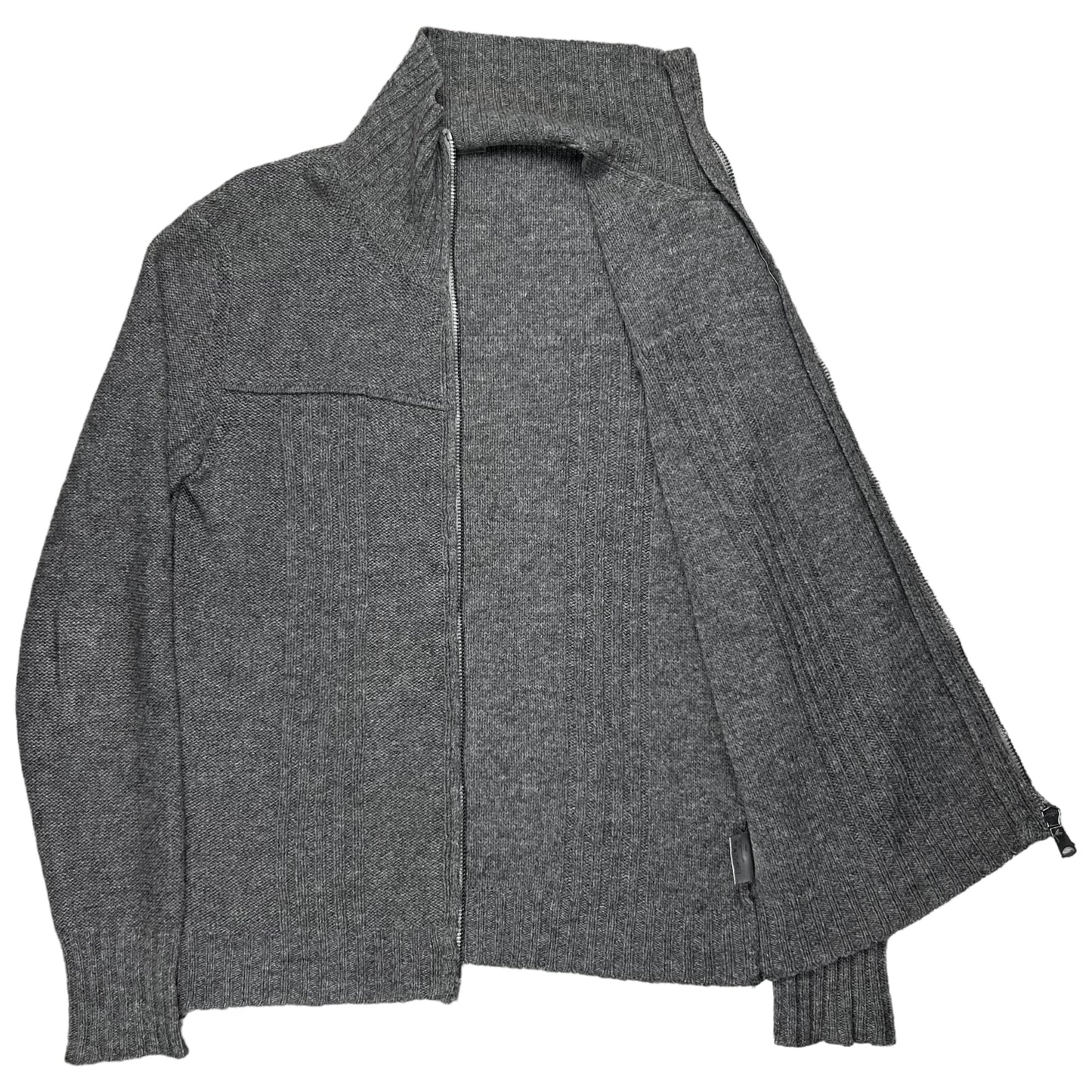 Dior Homme Ridged Wool Zip Sweater - AW06