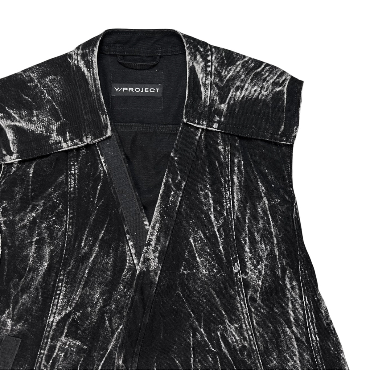 Y/Project Whisker Denim Velcro Vest - AW24