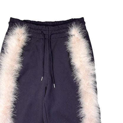 Dries Van Noten Feather Trimmed Hawkins Sweatpants - AW21