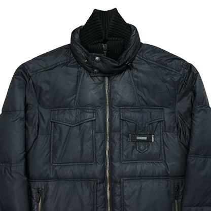Dirk Bikkembergs Double Collar Cargo Puffer Jacket