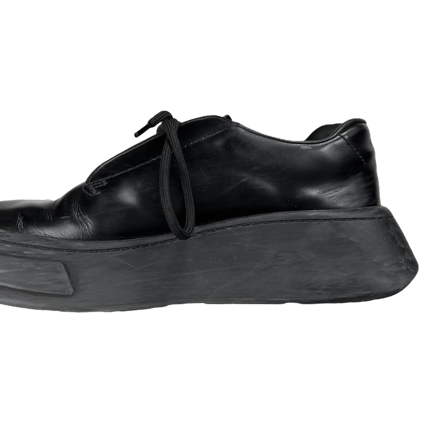 Prada Brushed Leather Plattform Derbies - AW20