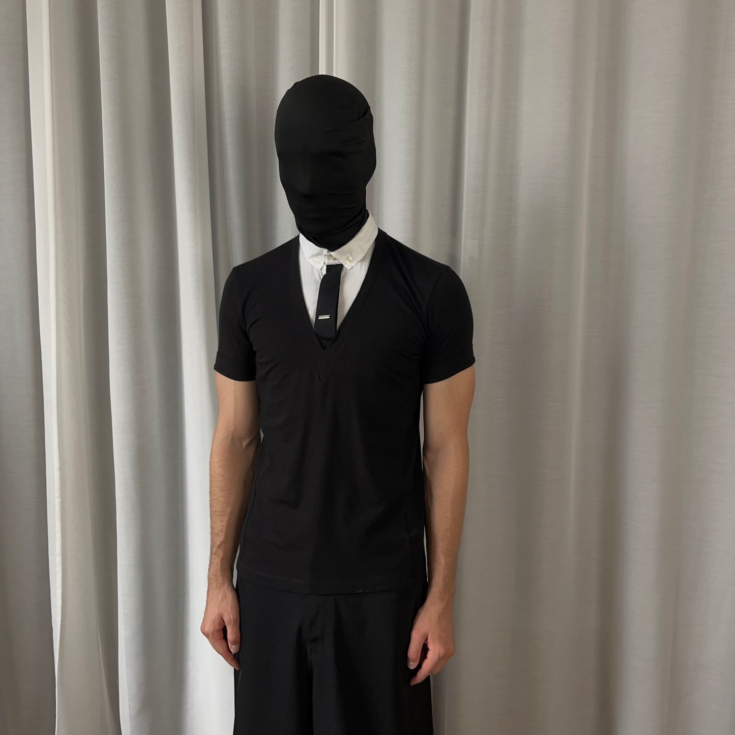 Dirk Bikkembergs Hybrid Button Up Tie T-Shirt