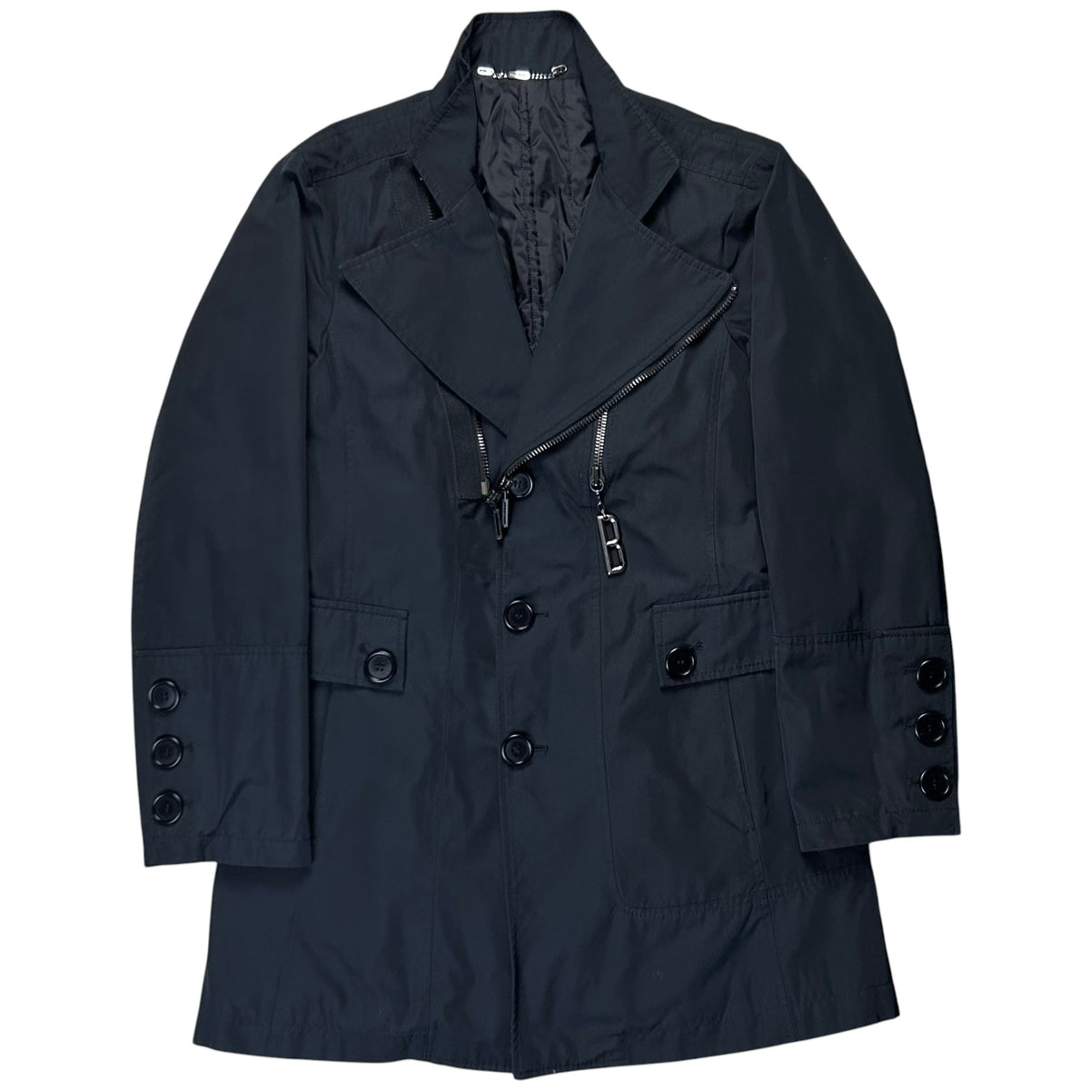 Dirk Bikkembergs Dual Zip Nylon Coat - AW07