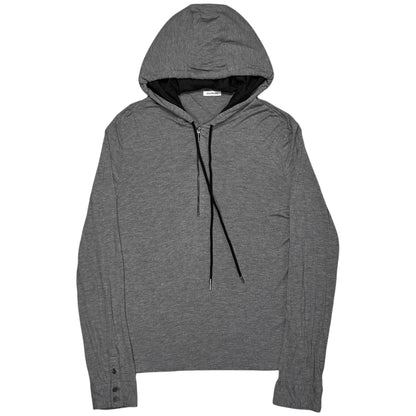 Dirk Bikkembergs Hooded Quarter Zip Rayon Longsleeve