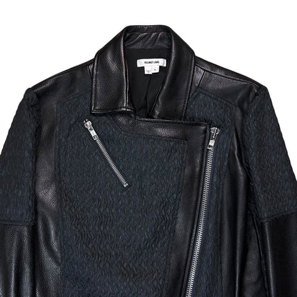 Helmut Lang Jacquard Multi Zip Perfecto Leather Jacket - AW12