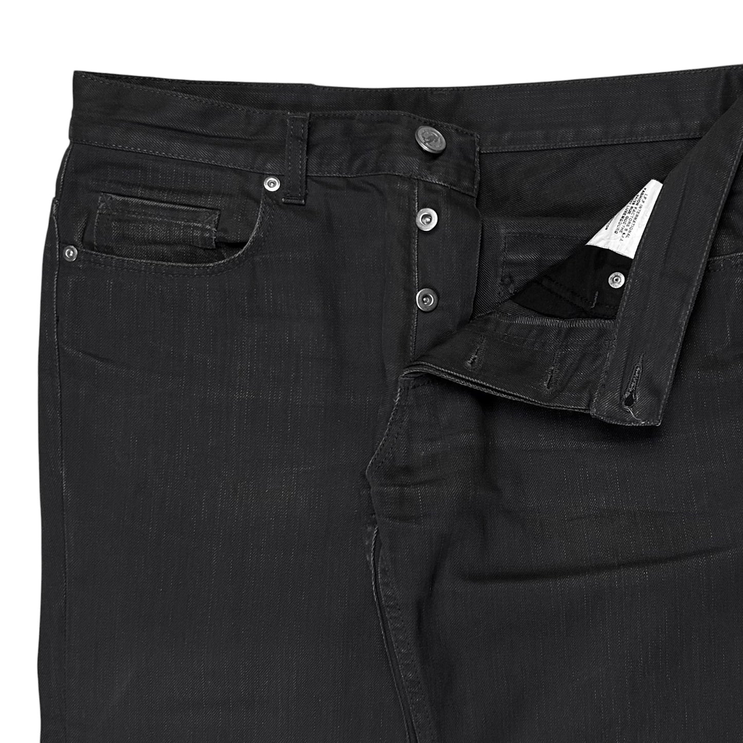 Dirk Bikkembergs Waxed Tape Zip Jeans - AW08