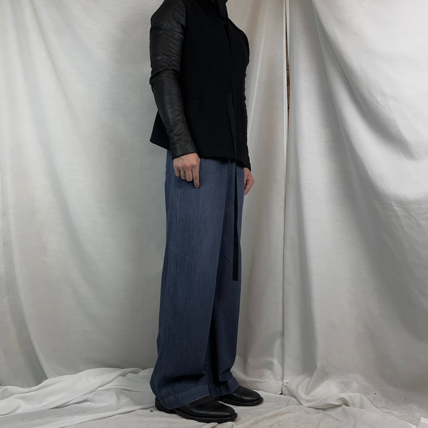 Dries Van Noten Wide Contrast Stitch Jeans
