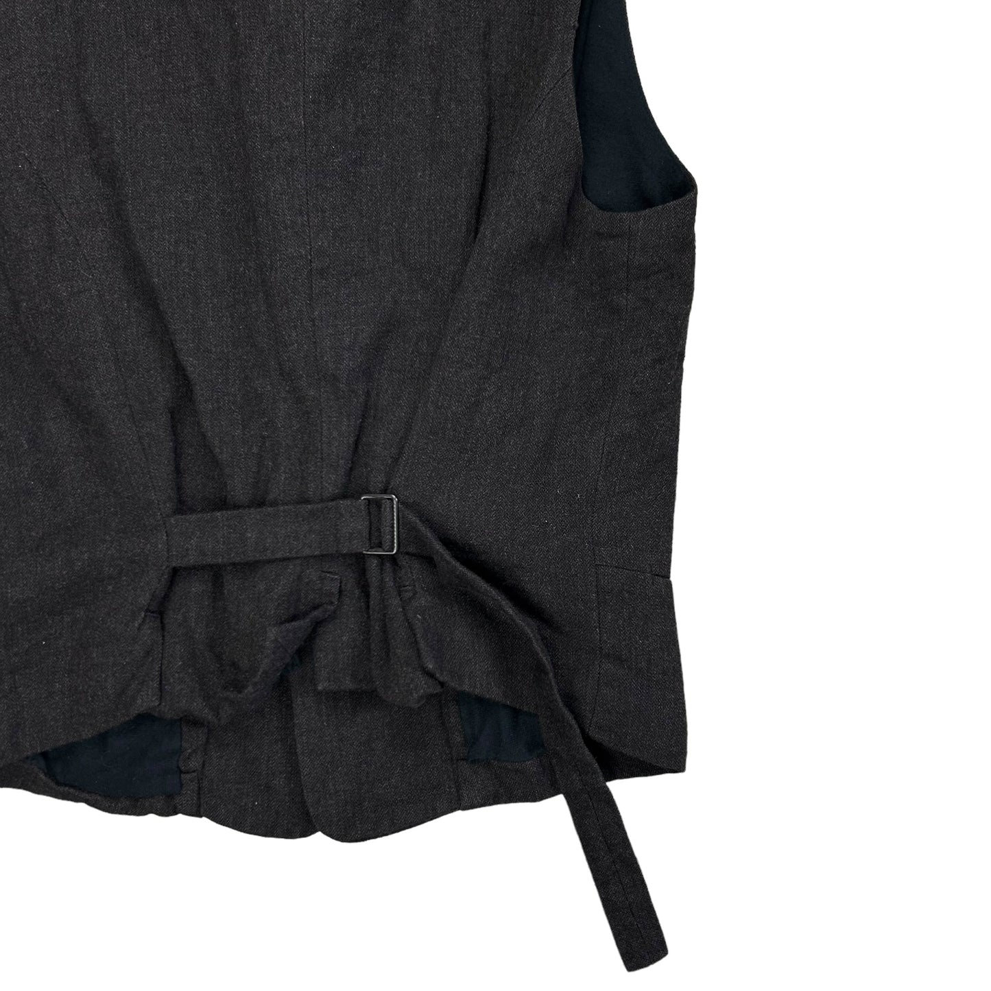 Ann Demeulemeester Belted Double Lapel Wool Vest