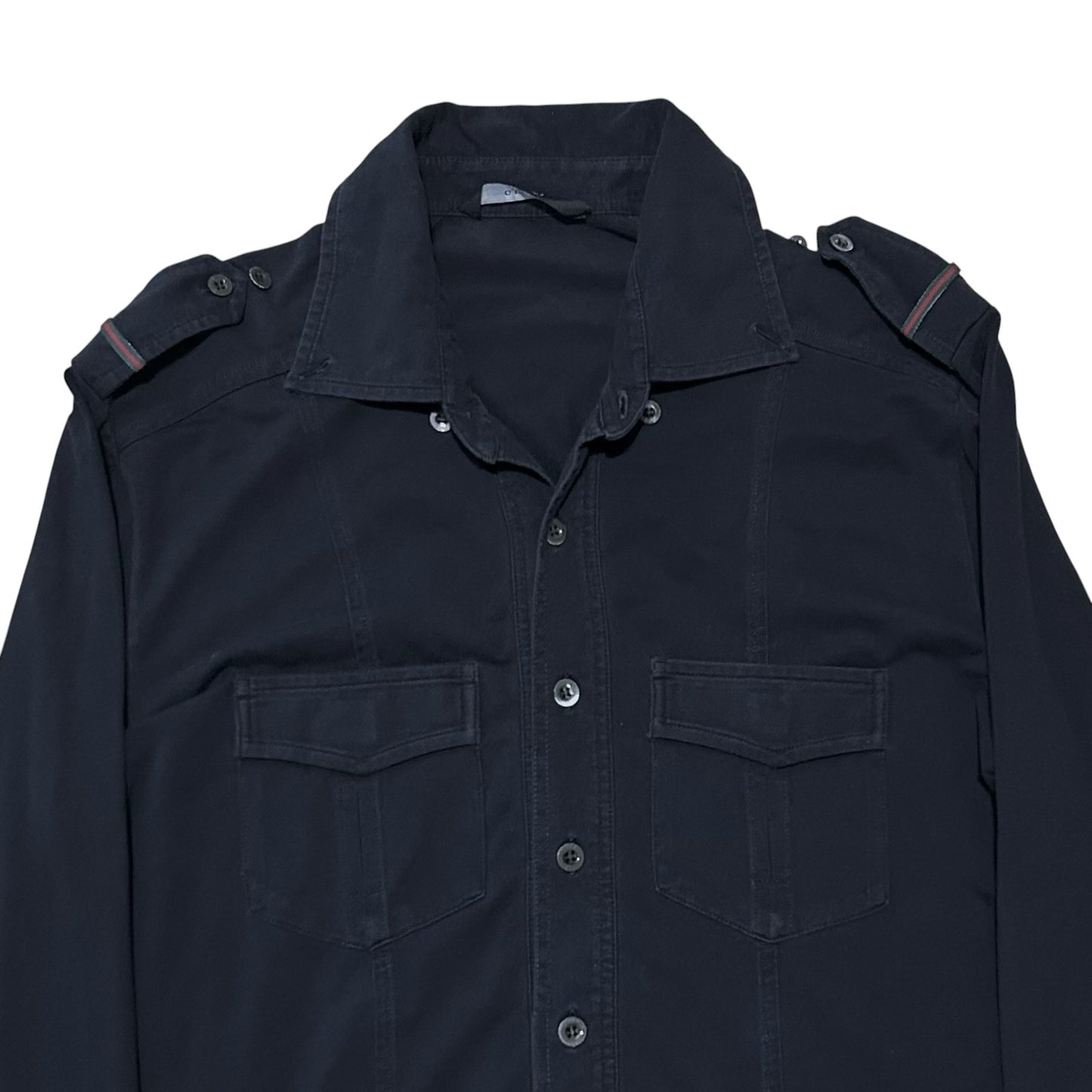 Gucci by Tom Ford Military Half Placket Shirt - 90s