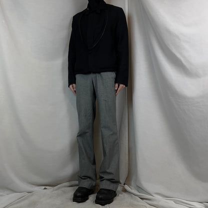 Balenciaga Contrasted Linen Flared Sample Trousers
