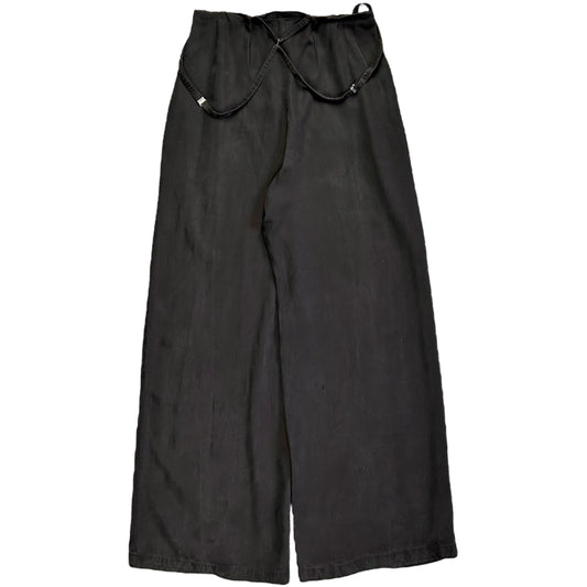 Y’s Yohji Yamamoto Wide Suspender Strap Rayon Trousers