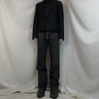 Dirk Bikkembergs Dual Waist Strap Linen Pants - 90s