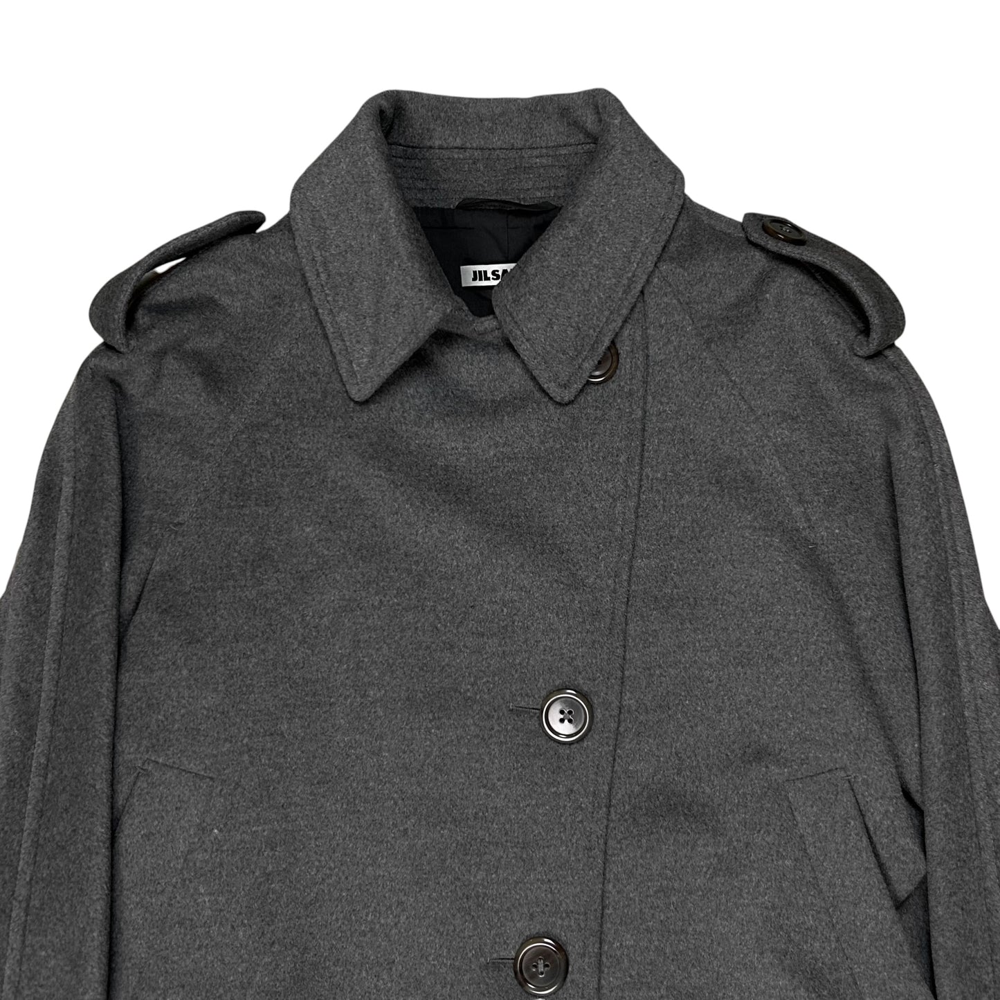 Jil Sander Sleeve Belted Angora Wool Peacoat - 2000s