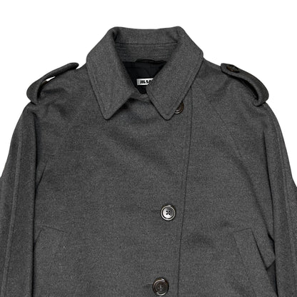 Jil Sander Sleeve Belted Angora Wool Peacoat - 2000s