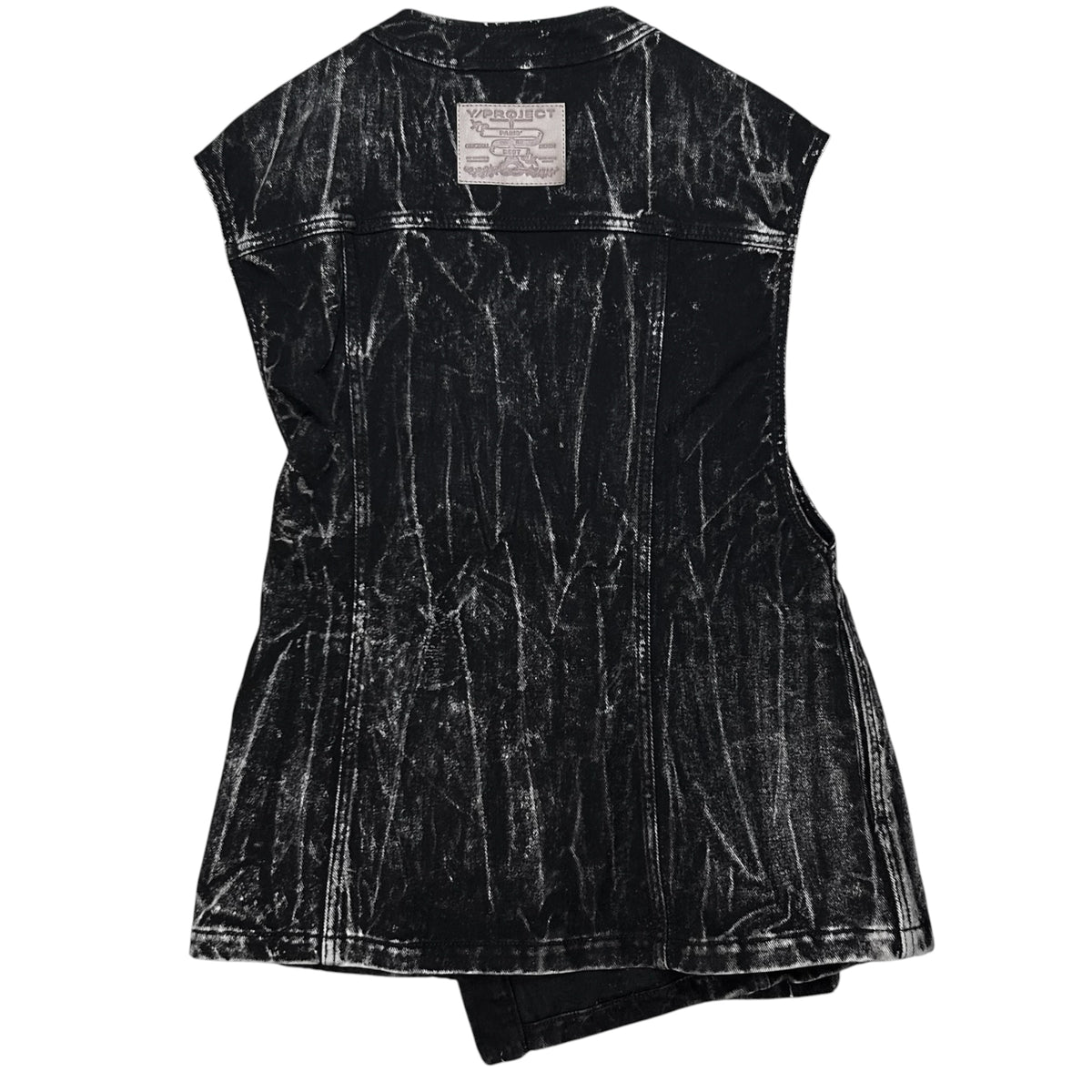 Y/Project Whisker Denim Velcro Vest - AW24