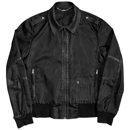 Dirk Bikkembergs Leather Applicated Utility Work Jacket