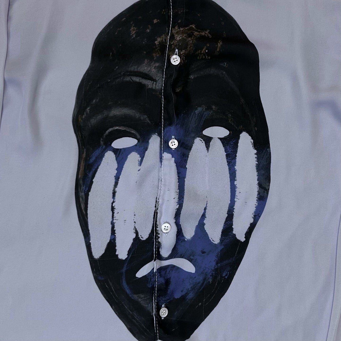 Comme des Garcons Shirt Disorted Face Fluid Shirt - SS19