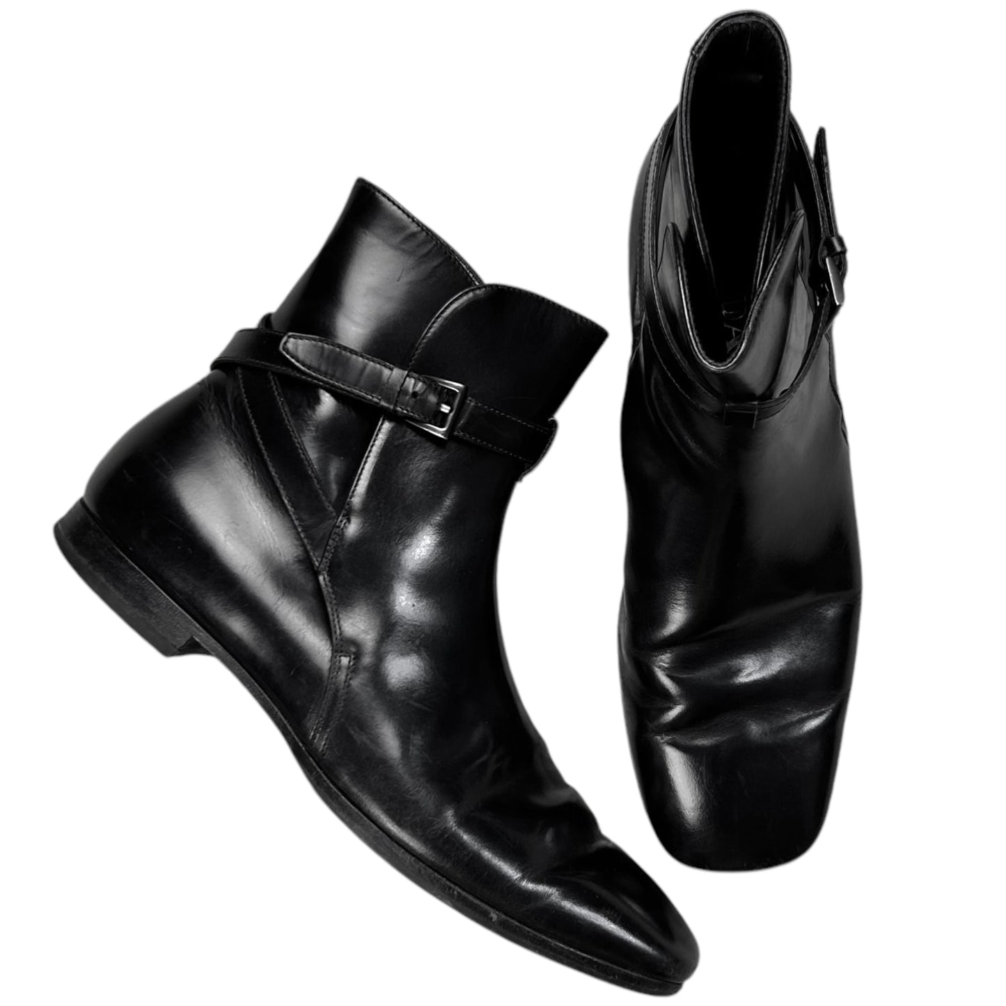 Prada Squared Belted Jodhpur Boots