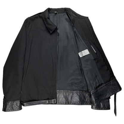 Dior Homme Leather Panel Strap Work Jacket - AW02