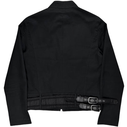 Dirk Bikkembergs Leather Belted Military Jacket