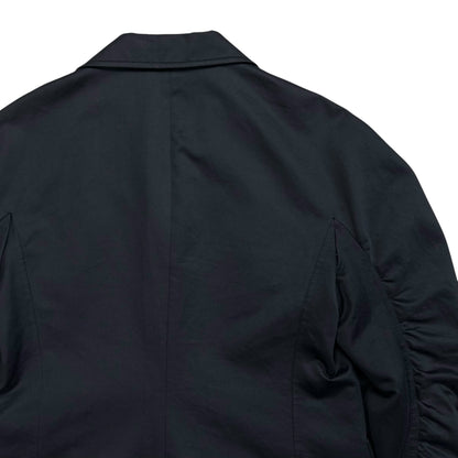 Dries Van Noten Cropped Ruched Sleeve Blazer - AW18