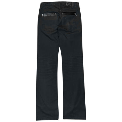 Dirk Bikkembergs Waxed Tape Zip Jeans - AW08